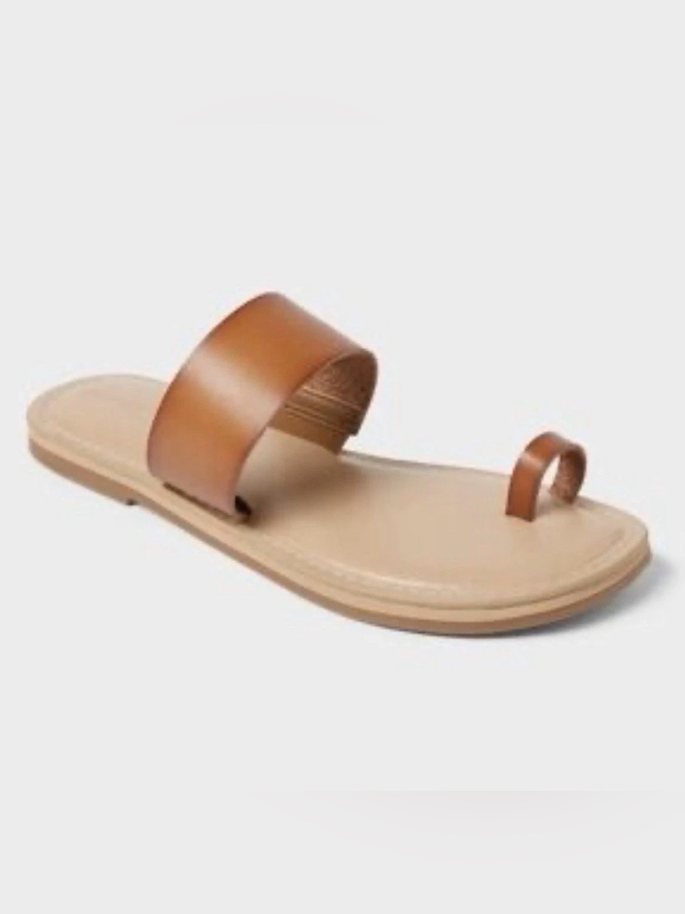 NEW Universal Thread Brown Tan Slide Sandal with Toe Loop Size 8
